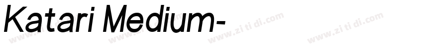 Katari Medium字体转换